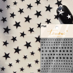 Irregular Stars Red Silver Five-pointed Star Meteor Shiny 5D Self Adhesive Nail Art Stickers Romantic Rhinestone Manicure Decals (ONLINE ORDER ONLY)