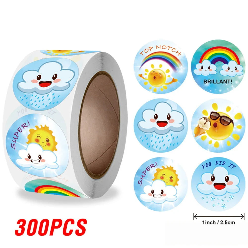 100-500pcs Kids Reward Stickers Puppy Dog Cat Encouragement Labels for Teachers Cute Animals Sticker Stationery Pegatinas (ONLINE ORDER ONLY)