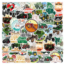 Agricultural Tractor Cartoon Stickers - Waterproof Laptop, Car, Phone, Kids Toys (10/30/50pcs) (ONLINE ORDER ONLY)