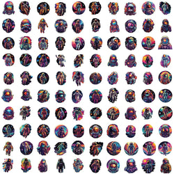 10/30/50/100pcs Cartoon Outer Space Astronaut Graffiti Stickers Decals Kid Toy Laptop Notebook Phone Suitcase Decoration Sticker (Online Order Only)