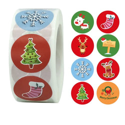 50-500Pcs Cartoon Merry Christmas Tree Label kids Stickers for Gift Package Wrapping Festival Party Baking Paper Seal Stickers (ONLINE ORDER ONLY)
