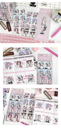 2pcs Ins Korean Style Anime Girl Scrapbooking Stickers Collage Diary Journal DIY Craft Aesthetics Decorative Stickers Stationery (ONLINE ORDER ONLY)