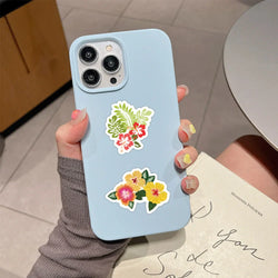 10/60pcs Hibiscus Flower Sticker Hawaii Hibiscus graffiti Stickers for DIY Luggage Laptop Skateboard Motorcycle Bicycle Stickers (Online Order Only)
