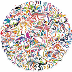 50pcs Colorful Cartoon Dinosaur Stickers For Laptop Phone Cup Scrapbook Car Luggage Waterproof Sticker for Kids Adults﻿ (Online Order Only)