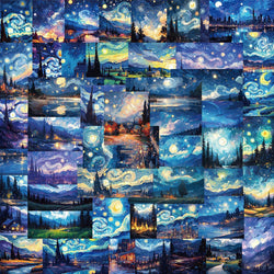 Van Gogh Art Oil Painting Stickers - 10/30/50PCS Aesthetic Graffiti Decals for Phone, Laptop, Bike, Notebook, Car (Online Order Only)