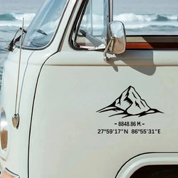 Mount Everest decal,with its longitude and latitude decal,creative&fashion with high quality for car trucks snowboard &laptops (ONLINE ORDER ONLY)