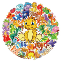 10/30/60PCS Cartoon Dinosaur Sticker Aesthetic PVC Children's Korean Stationery School Supplies Decoration Scrapbooking for Kids (ONLINE ORDER ONLY)
