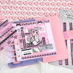 2Pcs/lot Cute Ribbon Chain Stickers Lace Idol Card Scrapbooking DIY Album Decoration Sticker Aesthetic Kawaii Stationery (ONLINE ORDER ONLY)