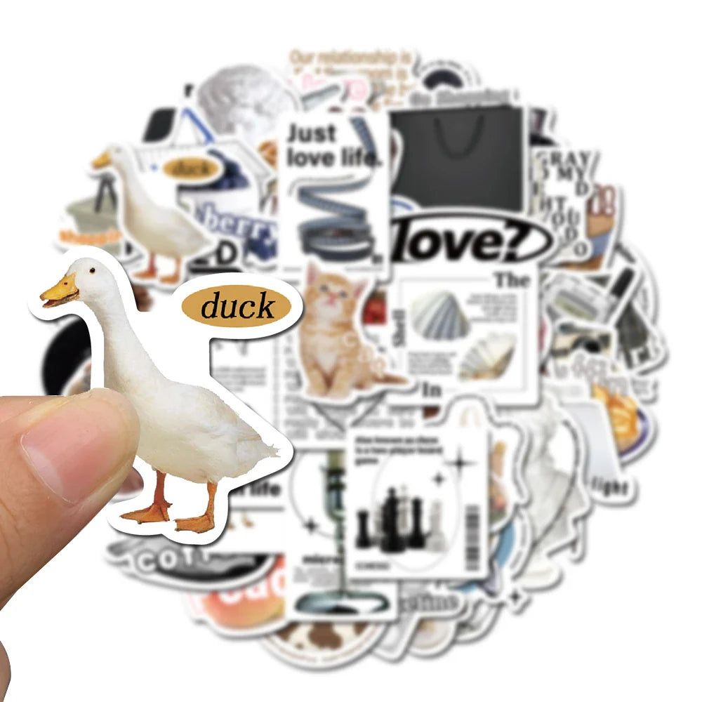 10/25/55pcs Cartoon Ins Style Cute Graffiti Anime Stickers Luggage Diy Skateboard Laptop Helmet Guitar Sticker Decals Toys (ONLINE ORDER ONLY)
