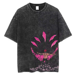 Ryomen Sukuna Washed T-Shirt: Harajuku Oversized Anime Tee (ONLINE ORDER ONLY)