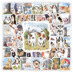 Dog Stickers Pack - Cartoon Animal Decals for Luggage, Laptop, Phone, Car, Bike, Skateboard, Kids Toy (ONLINE ORDER ONLY)