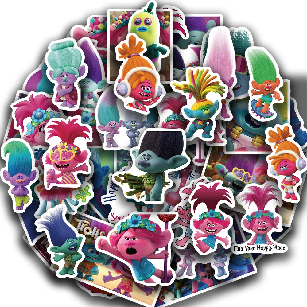 50pcs Retro Magic Genie Stickers For DIY Suitcase Water Bottle Phone Laptop Guitar Car Motorcycle Skateboard Vintage Sticker (Online Order Only)