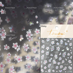 Graceful Peach Blossom Blessing Sachet Pretty Buckle Tassels Pendant Antique Radiant Adhesive Nail Art Stickers Manicure Decals (ONLINE ORDER ONLY)
