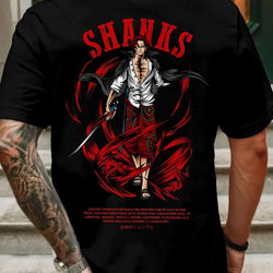 One Piece Shanks Summer T-shirt Retro Oversized Cotton (ONLINE ORDER ONLY)