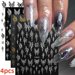 5/8Pcs 3D Hawaiian Flowers Nail Art Stickers Summer Decors with Tropical Leaves Slider Vibrant Pink & White Flowers for Parties* (ONLINE ORDER ONLY)