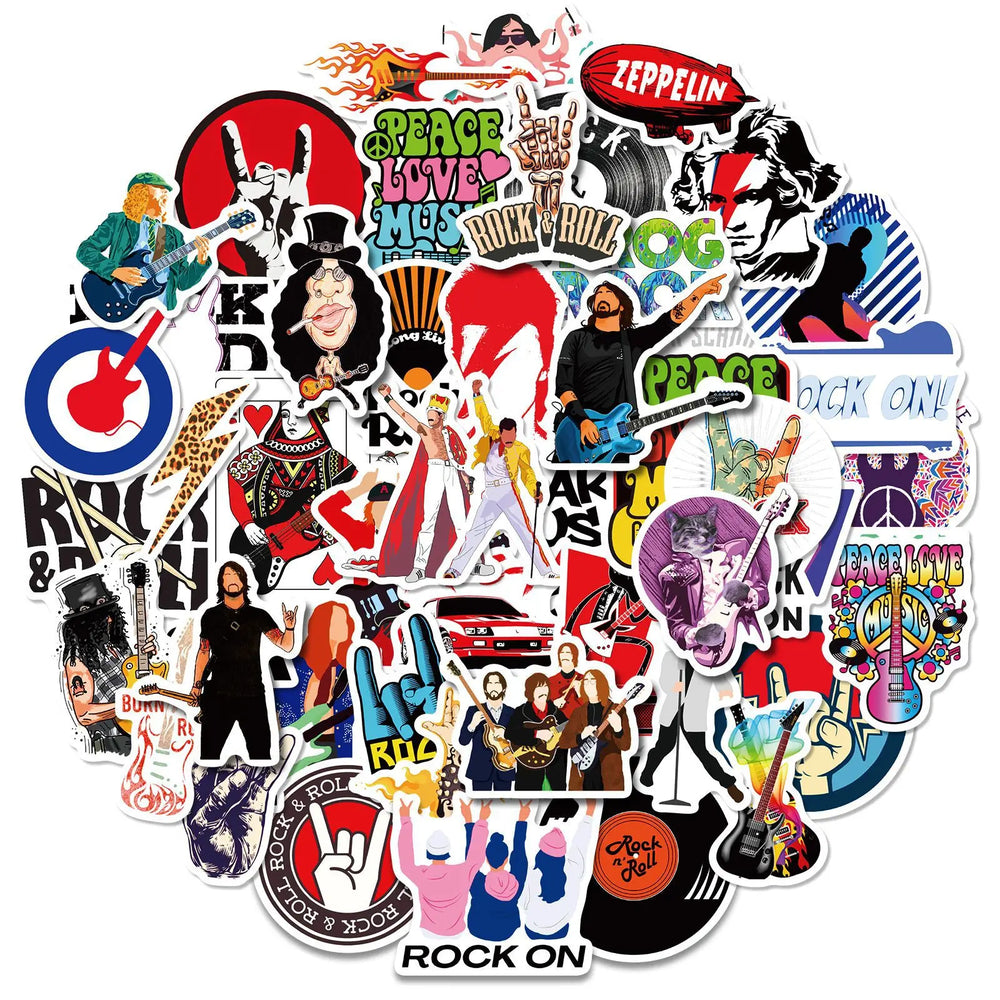 Punk Rock Stickers Vinyl Decals for Guitar Laptop Luggage Skateboard Motorcycle Car (ONLINE ORDER ONLY)