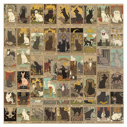 Cartoon Tarot Card Stickers: Divination Aesthetic Decals for Car, Skateboard, Laptop, Luggage, Phone, Kids Toy (Online Order Only)