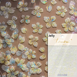 Spring Living Peach Blossom Flower Branch Petal Antique Soft Relief Adhesive Chinese Characters Nail Art Sticker Manicure Decals (ONLINE ORDER ONLY)