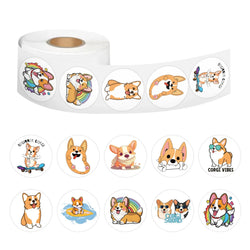 100-500pcs Cute Cartoon Dog Stickers for Kids Children's Packaging Animal Reward Sealing Label DIY Album Stationery Sticker (ONLINE ORDER ONLY)
