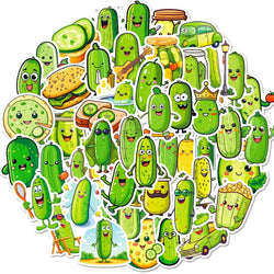 10/50PCS Funny Cartoon Pickle Cucumbers Graffiti Stickers Decals Kids Toy Laptop Scrapbook Phone Suitcase Decoration Sticker (ONLINE ORDER ONLY)
