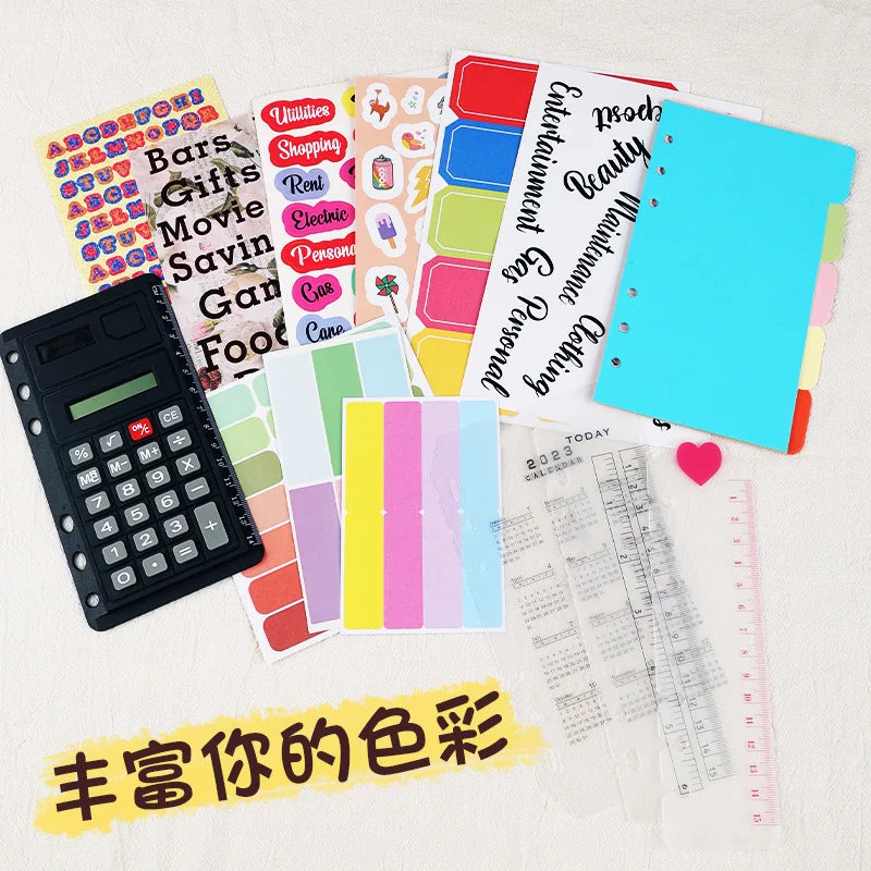 Loose-Leaf Notebook Handwritten Labels Indicate White And Blue Color Stickers Letter Stickers Sticky Notes Index Stickers (Online Order Only)