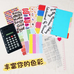 Loose-Leaf Notebook Handwritten Labels Indicate White And Blue Color Stickers Letter Stickers Sticky Notes Index Stickers (Online Order Only)