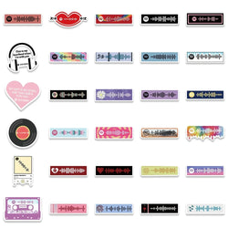 10/30/68PCS Singer Girl In Red Musical Note Sticker Graffiti Funny Song Decals Decoration Scrapbook Laptop Phone Guitar Kids Toy (ONLINE ORDER ONLY)