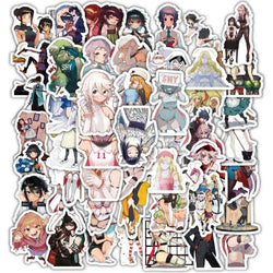 60pcs Anime Cartoon Stickers for Laptop, Phone, Car, Scooter, Water Bottle, Suitcase, Stationery, Refrigerator (Online Order Only)