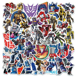 50Pcs Autobot Transformers Stickers Motorcycle Car Skateboard Laptop Luggage Bike Waterproof Sticker Decals for Kids Toys (ONLINE ORDER ONLY)