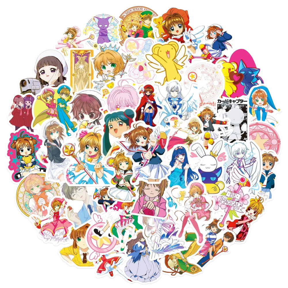 10/30/50PCS Card Captor Sakura Stikers Funny Anime Decals Magic Sticker Luggage Laptop Guitar Bike Cartoon Decoration Kids Toys (ONLINE ORDER ONLY)