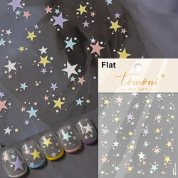 Dreamy Moon Star Cloud Butterfly Starrylight Rhinestone 5D Soft Embossed Relief Nail Art Sticker 3D Decal Decoration Manicure (ONLINE ORDER ONLY)