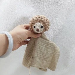 Baby Bib with Sleeping Animals Rattle (ONLINE ORDER ONLY)