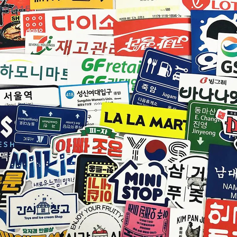 31pcs Japanese stop sign logo Stickers Pack For Laptop Travel Suitcase Sticker (Online Order Only)