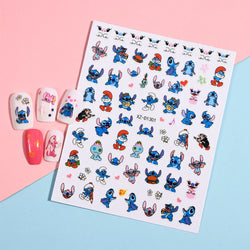1PCS Disney Mickey Series Nail Stickers Cute 3D Minnie Nail Decorations Valentine's Day Christmas Self-Adhesive Nail Supplies *& (ONLINE ORDER ONLY)