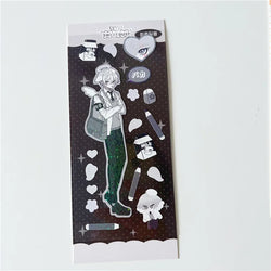 Korean Ins Cute Comics School Girl Boy Stickers Diary Scrapbooking DIY Album Decoration Sticker Personalized Kawaii Stationery (ONLINE ORDER ONLY)