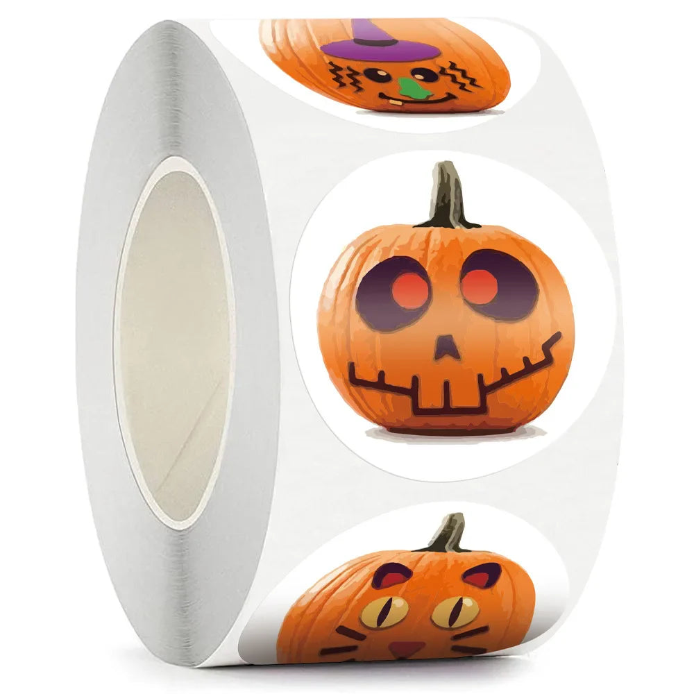 100-500Pcs Halloween Sticker Sealing Label Stickers Adhesive Sticker For Gifts Handmade Envelope DIY Stationery Stickers (ONLINE ORDER ONLY)