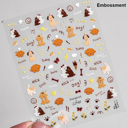 Bowknot Bear Cake Chocolates Food Star Cherry Apple Cook Love Heart Adhesive Nail Art Sticker Rhinestone Reliefs Manicure Decal (ONLINE ORDER ONLY)
