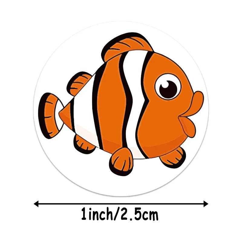 100-500PCS New Kids Stickers Korean Stationery Rolling Cartoon Animal Stickers Roll Small Packaging Stickers Photocard Decor (ONLINE ORDER ONLY)
