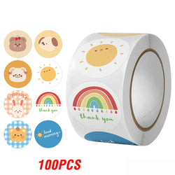 100-500pcs Cute Sticker for Kids Animals Face Reward Sticker for Classroom Teacher Supplies Motivational Scrapbooking (ONLINE ORDER ONLY)