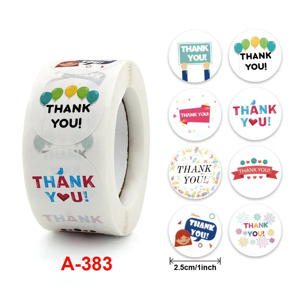 50-500pcs Cute Cartoon Cat Paw Thank You Stickers For Party Gift Decoration Packaging Label Reward Children Stationery Sticker (ONLINE ORDER ONLY)