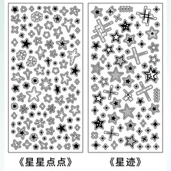 1Pc New Cute Star Resin Stickers Idol Card Deco Scrapbook DIY Material Girls Nails Decoration Stationery Stickers (ONLINE ORDER ONLY)