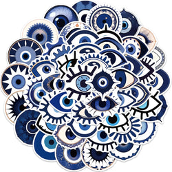 10/30/50PCS Cartoon Turkish Evil Eye Stickers Aesthetic Decoration Skateboard Scrapbook Phone Laptop Helmet Bike Decals DIY Toys (ONLINE ORDER ONLY)
