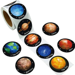 100-500 Pcs Universe Outer Space Stickers Solar System Earth Mars Jupiter Planet DIY Sealing Children's Decals Stationery Toy (ONLINE ORDER ONLY)