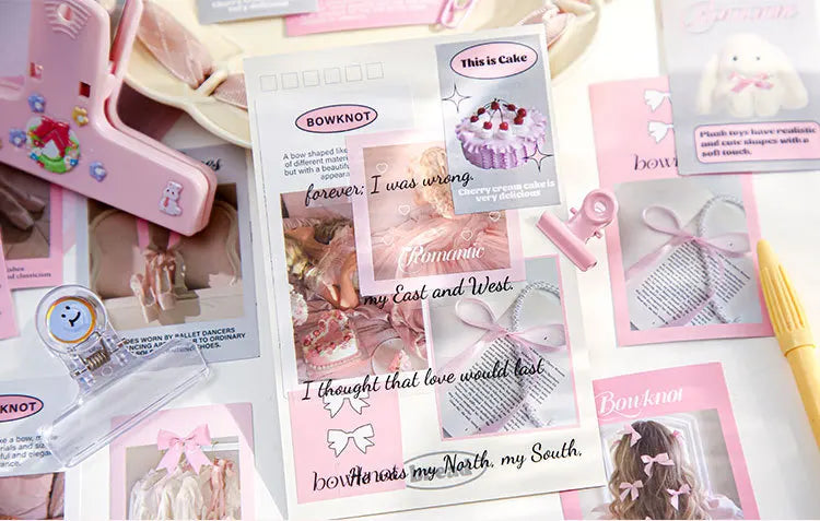 30Pcs Korean Ins Cute Girl Heart Scrapbooking Stickers Hand Account Idol Card Album DIY Phone Deco Material Stationery Sticker (ONLINE ORDER ONLY)