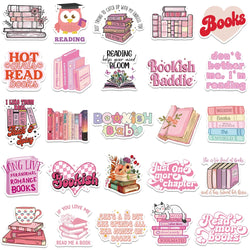 50PCS Pink Smut Bookish Reader Love Cute Girls Sticker Aesthetic Decoration for Kindle Ipad Phone Laptop Diary Decor Sticker (ONLINE ORDER ONLY)