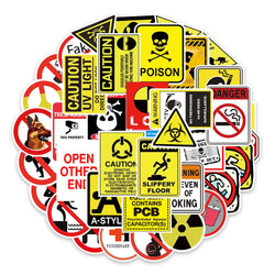 10/30/50pcs Warning Danger Sticker Packs (ONLINE ORDER ONLY)