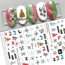 Merry Christmas Penguin Nail Art Sticker 3D Slider Deer Santa Claus Decal New Year Nail Decorations Sticker Manicure Accessories (ONLINE ORDER ONLY)