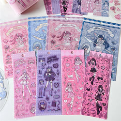 Ins Sweet Cool Sisters Girl Stickers Diary Scrapbooking DIY Album Decoration Sticker Aesthetic Personalized Kawaii Stationery (Online Order Only)