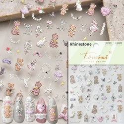 Cookies Chocolate Love Heart Flower Bowknot Rabbit Bunny Lace Bear Star Bouquet Rabbit Adhesive Nail Art Sticker Manicure Decal (ONLINE ORDER ONLY)
