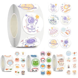 100-500pcs New Astronaut Reward Stickers Cute Animal Sticker for Kid Classic Toy Gift Decor School Teacher Encouragement Sticker (Online Order Only)